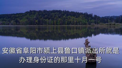 安徽省阜陽市潁上縣魯口鎮派出所就是辦理身份證的那里十月一號