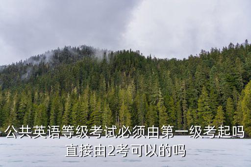 公共英語等級考試，公共英語等級考試必須由第一級考起嗎直接由2考可以的嗎