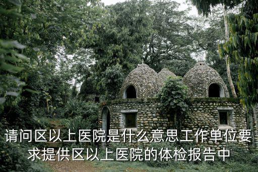 區級以上醫院是什么意思，請問區以上醫院是什么意思工作單位要求提供區以上醫院的體檢報告中