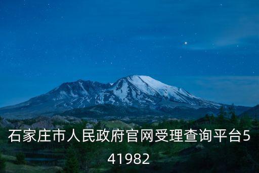 石家莊市政府官網(wǎng)，石家莊市人民政府官網(wǎng)受理查詢平臺541982