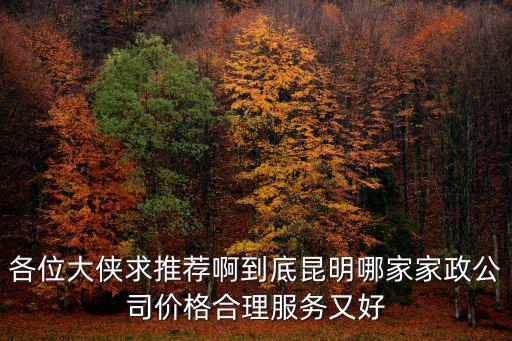 昆明家政服務，昆明哪家家政中心好價格合理服務好的