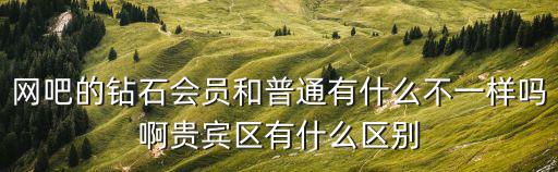 網吧的鉆石會員和普通有什么不一樣嗎啊貴賓區有什么區別