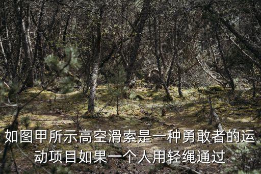如圖甲所示高空滑索是一種勇敢者的運動項目如果一個人用輕繩通過