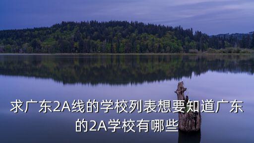 廣東2a院校，廣東省有哪些2A院校
