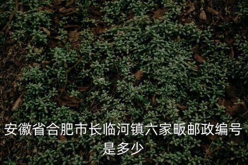安徽省合肥市長臨河鎮六家畈郵政編號是多少