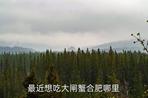 最近想吃大閘蟹合肥哪里