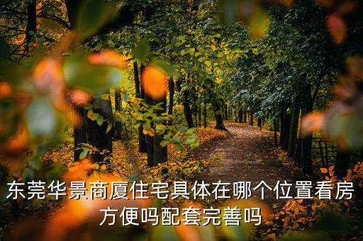 東莞華景商廈住宅具體在哪個位置看房方便嗎配套完善嗎