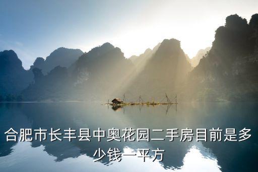合肥市長豐縣中奧花園二手房目前是多少錢一平方