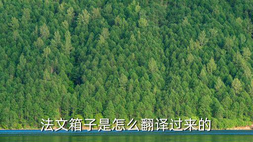 法文箱子是怎么翻譯過來的