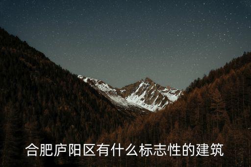 合肥廬陽區(qū)有什么標(biāo)志性的建筑