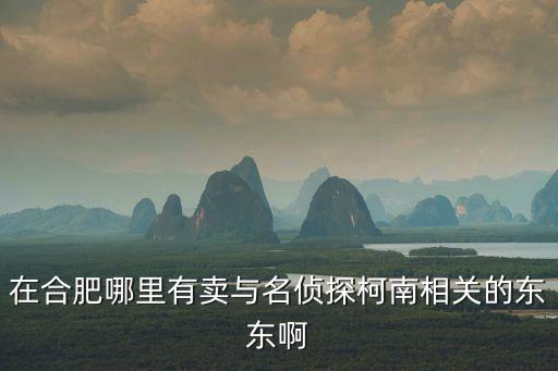 在合肥哪里有賣與名偵探柯南相關的東東啊