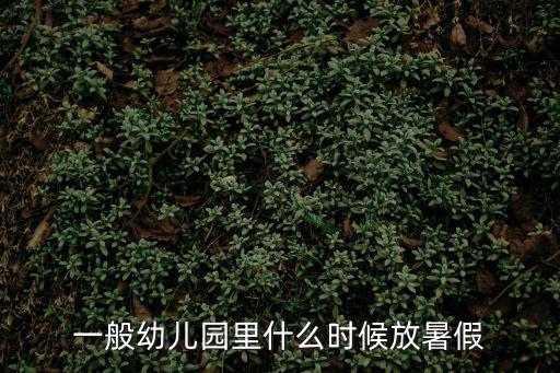 一般幼兒園里什么時(shí)候放暑假