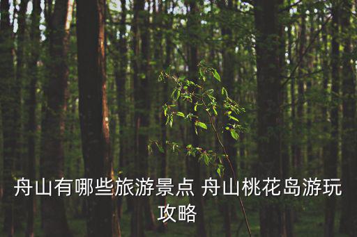 舟山有哪些旅游景點 舟山桃花島游玩攻略