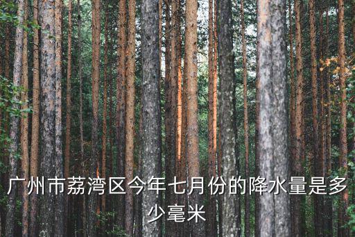 廣州市荔灣區今年七月份的降水量是多少毫米