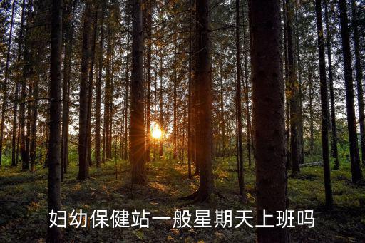 婦幼保健站，婦幼保健站一般星期天上班嗎