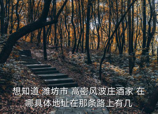 想知道 濰坊市 高密風波莊酒家 在哪具體地址在那條路上有幾