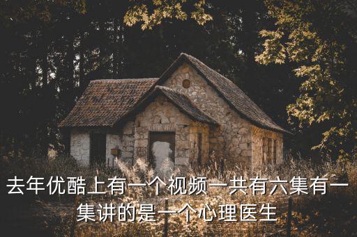 去年優酷上有一個視頻一共有六集有一集講的是一個心理醫生