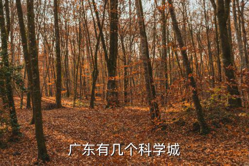 廣東有幾個(gè)科學(xué)城