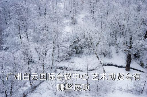 廣州白云國際會議中心 藝術博覽會有哪些展項