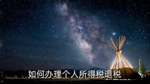 如何辦理個人所得稅退稅