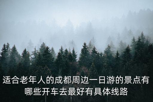 適合老年人的成都周邊一日游的景點有哪些開車去最好有具體線路