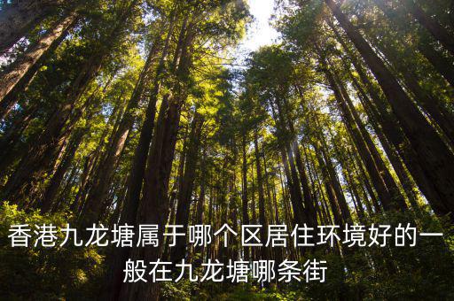 香港九龍?zhí)翆儆谀膫€區(qū)居住環(huán)境好的一般在九龍?zhí)聊臈l街