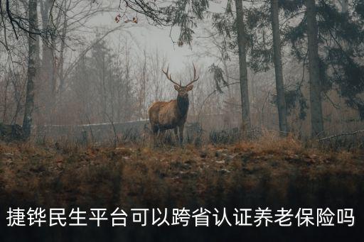捷鏵民生，捷鏵民生平臺可以跨省認(rèn)證養(yǎng)老保險嗎