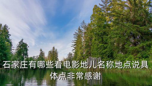 石家莊電影院，石家莊有哪些看電影地兒名稱地點(diǎn)說(shuō)具體點(diǎn)非常感謝