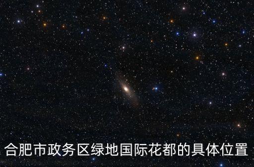 合肥市政務區綠地國際花都的具體位置