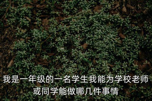 我是一年級(jí)的一名學(xué)生我能為學(xué)校老師或同學(xué)能做哪幾件事情