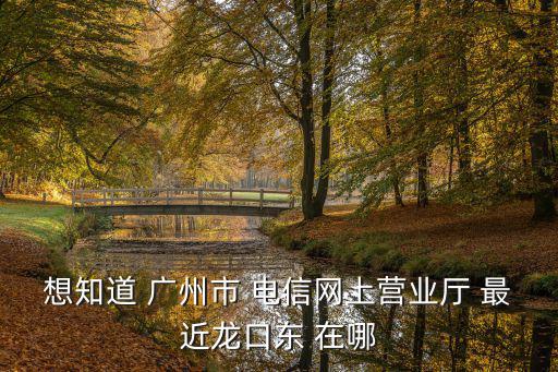 龍口東，想知道 廣州市 電信網(wǎng)上營業(yè)廳 最近龍口東 在哪