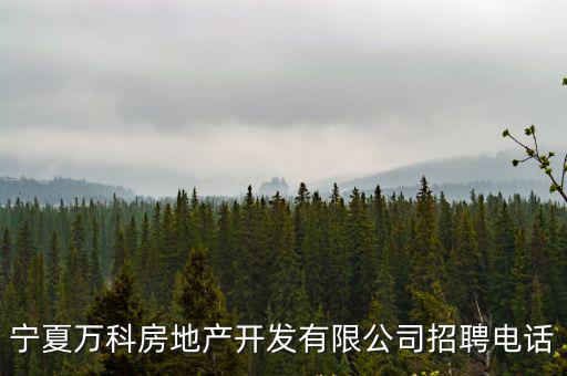 寧夏萬科房地產開發有限公司招聘電話