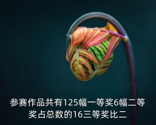 參賽作品共有125幅一等獎6幅二等獎占總數的16三等獎比二