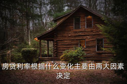 房貸利率根據什么變化主要由兩大因素決定