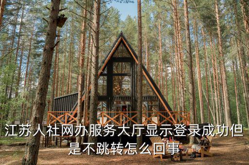 江蘇人社網辦服務大廳顯示登錄成功但是不跳轉怎么回事