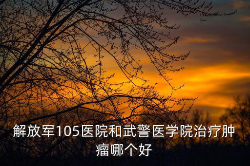 解放軍105醫院和武警醫學院治療腫瘤哪個好