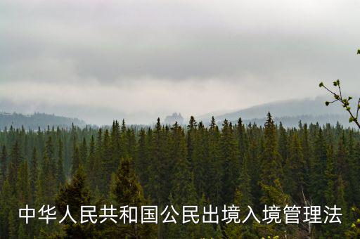 中華人民共和國公民出境入境管理法