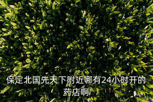 保定北國先天下附近哪有24小時開的藥店啊