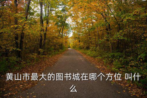 黃山市最大的圖書城在哪個方位 叫什么