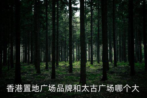香港置地廣場品牌和太古廣場哪個大