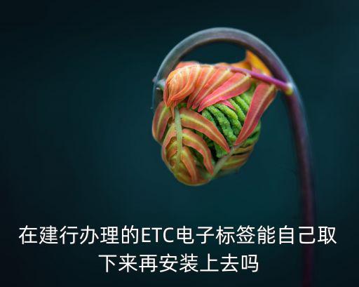 etc電子標簽，建設銀行ETC辦理帶電子標簽一共多少錢
