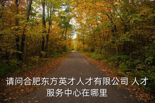 請問合肥東方英才人才有限公司 人才服務中心在哪里