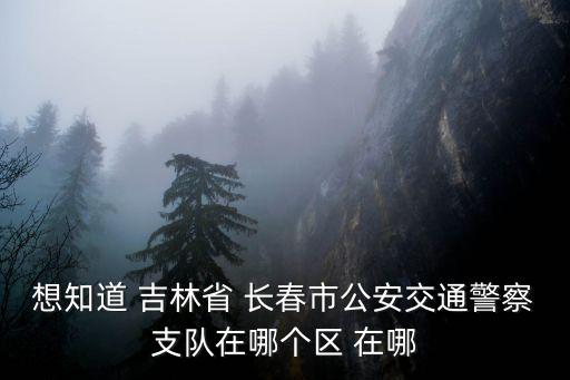 想知道 吉林省 長春市公安交通警察支隊在哪個區 在哪