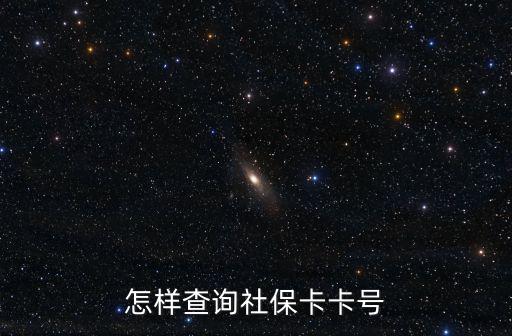 社保卡號查詢，怎樣查詢社保卡卡號