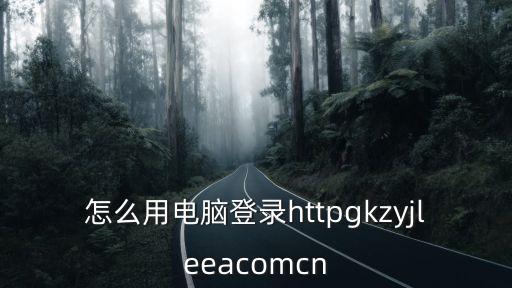 怎么用電腦登錄httpgkzyjleeacomcn
