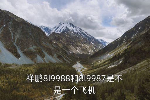 祥鵬8l9988和8l9987是不是一個飛機