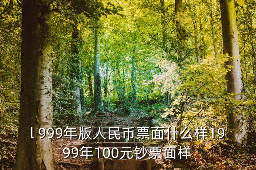 l 999年版人民幣票面什么樣1999年100元鈔票面樣