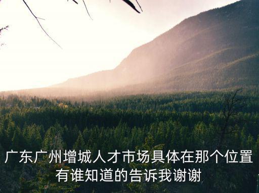 廣東廣州增城人才市場具體在那個位置有誰知道的告訴我謝謝