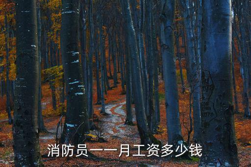 消防員一一月工資多少錢