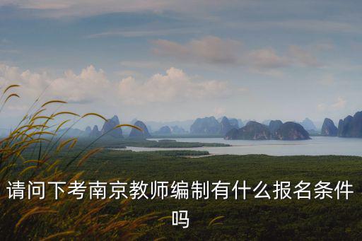 請問下考南京教師編制有什么報名條件嗎